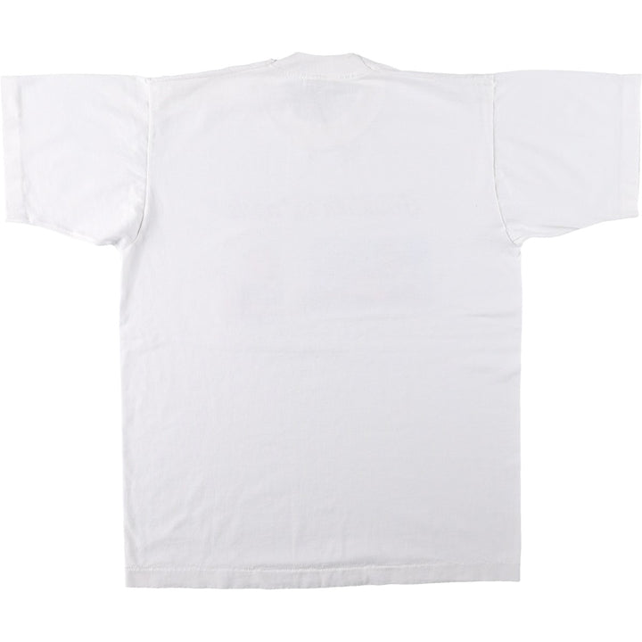 90s-00'S Fruit of the Loom "Who's that?" Photo T-shirt, Women's Size L (approx.) cotton white type Vintage Second Hand