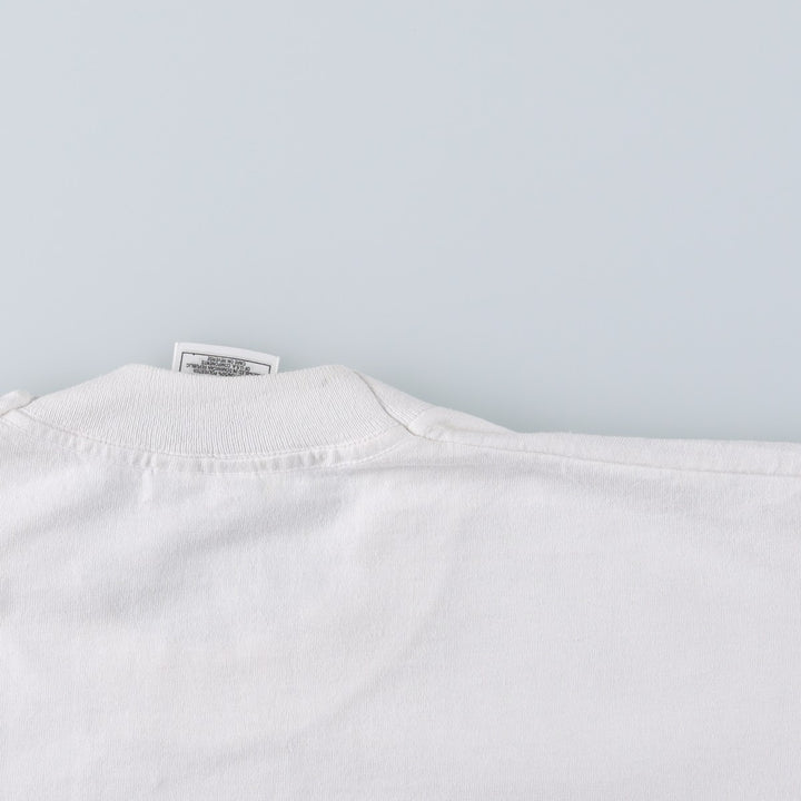 90s-00'S Fruit of the Loom "Who's that?" Photo T-shirt, Women's Size L (approx.) cotton white type Vintage Second Hand