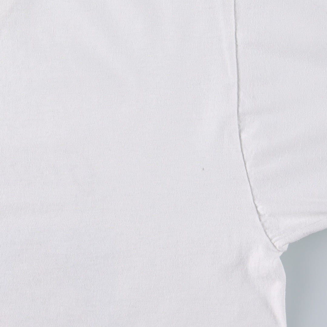 90s-00'S Fruit of the Loom "Who's that?" Photo T-shirt, Women's Size L (approx.) cotton white type Vintage Second Hand