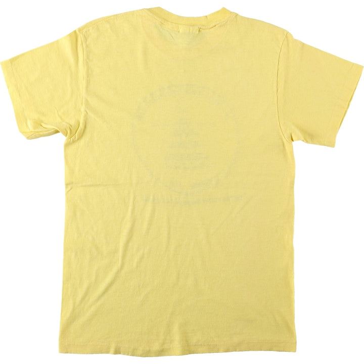 80'S Hanes Print T-Shirt, Made in USA, Women's Size M (approx.), Vintage cotton yellow type Vintage Second Hand