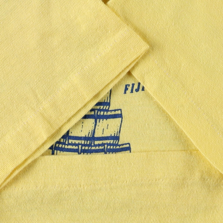80'S Hanes Print T-Shirt, Made in USA, Women's Size M (approx.), Vintage cotton yellow type Vintage Second Hand