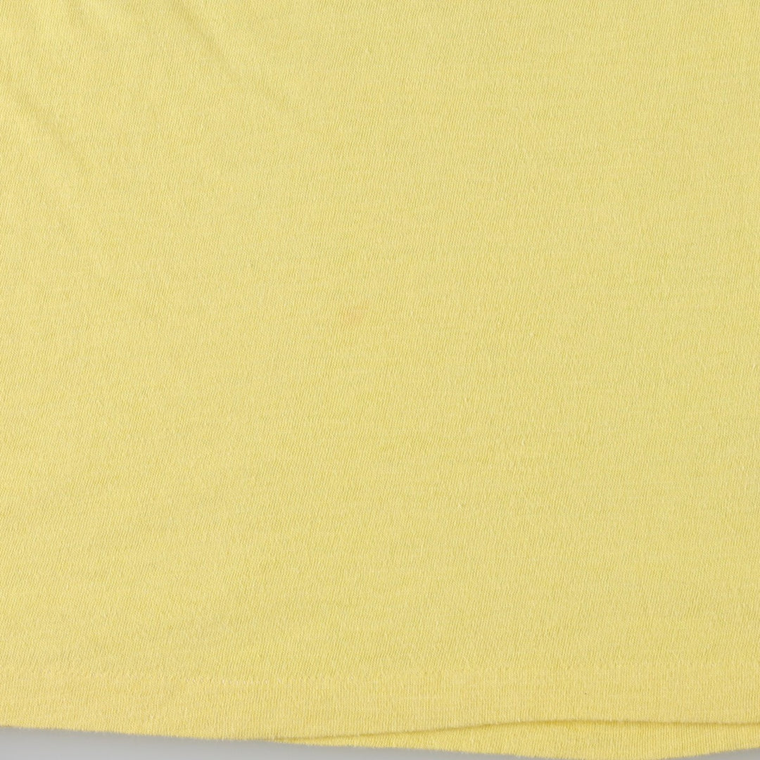 80'S Hanes Print T-Shirt, Made in USA, Women's Size M (approx.), Vintage cotton yellow type Vintage Second Hand