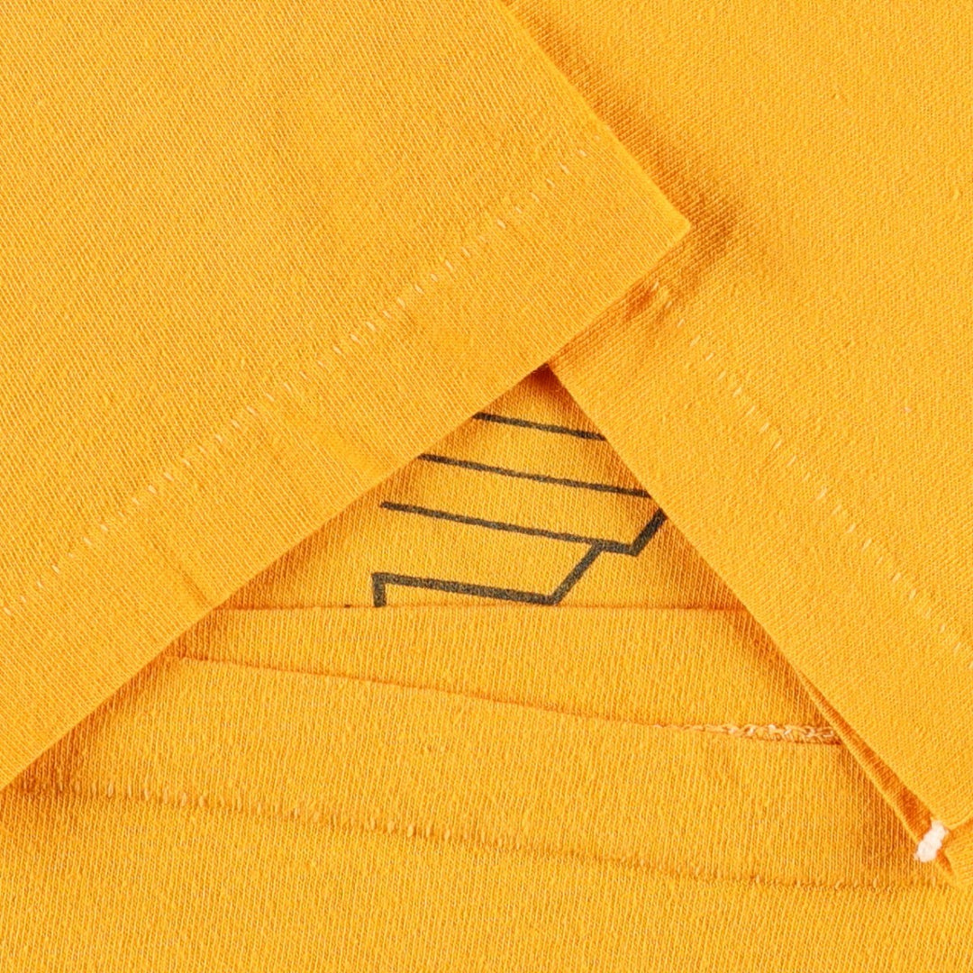 80'S Velva Sheen Print T-Shirt, Made in USA, Women's Size S (Equivalent), Vintage polyester yellow type Vintage Second Hand