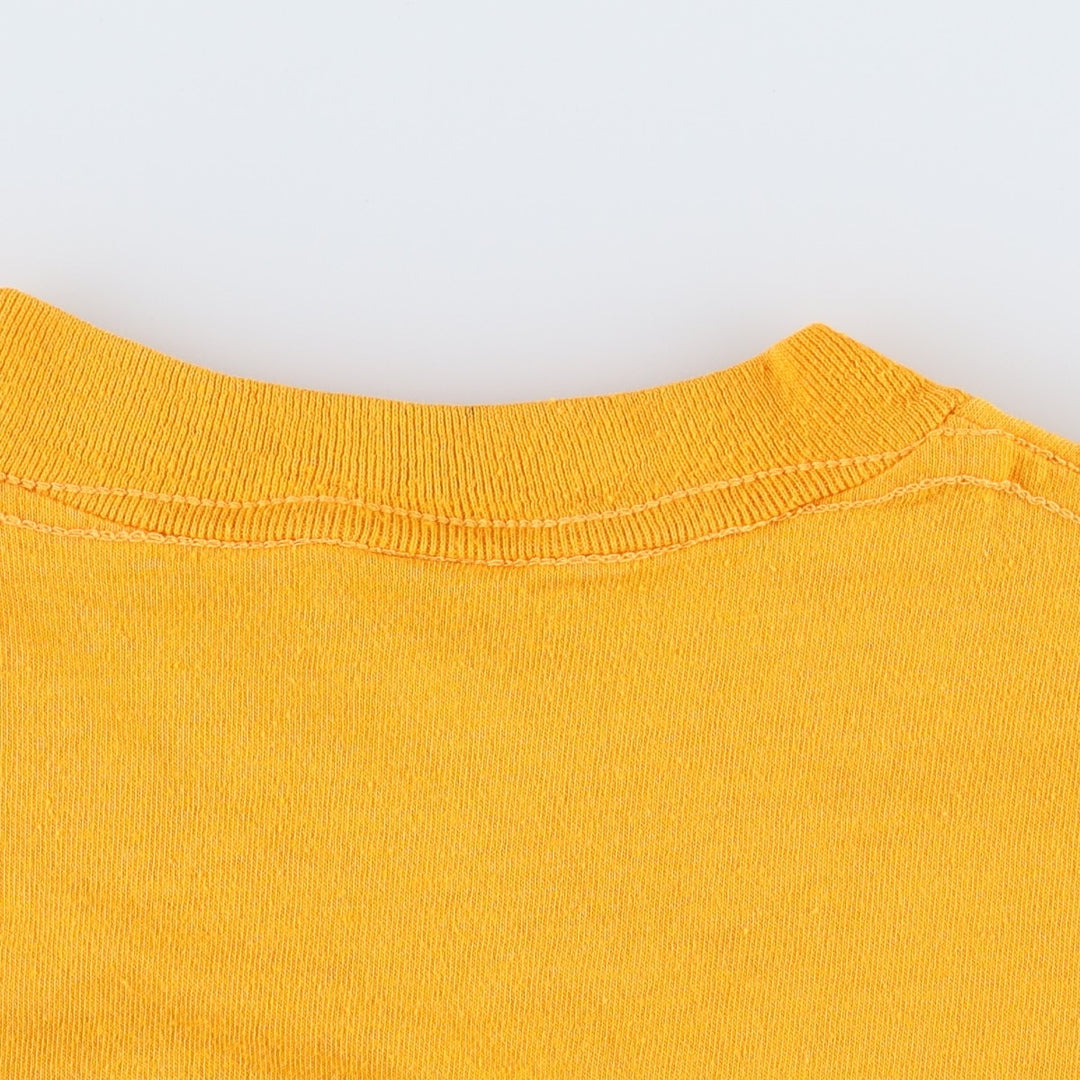 80'S Velva Sheen Print T-Shirt, Made in USA, Women's Size S (Equivalent), Vintage polyester yellow type Vintage Second Hand