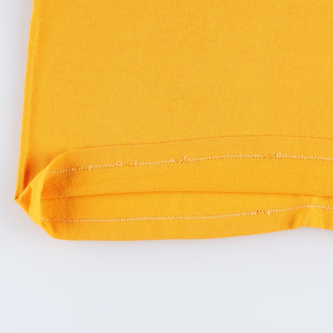 80'S Velva Sheen Print T-Shirt, Made in USA, Women's Size S (Equivalent), Vintage polyester yellow type Vintage Second Hand