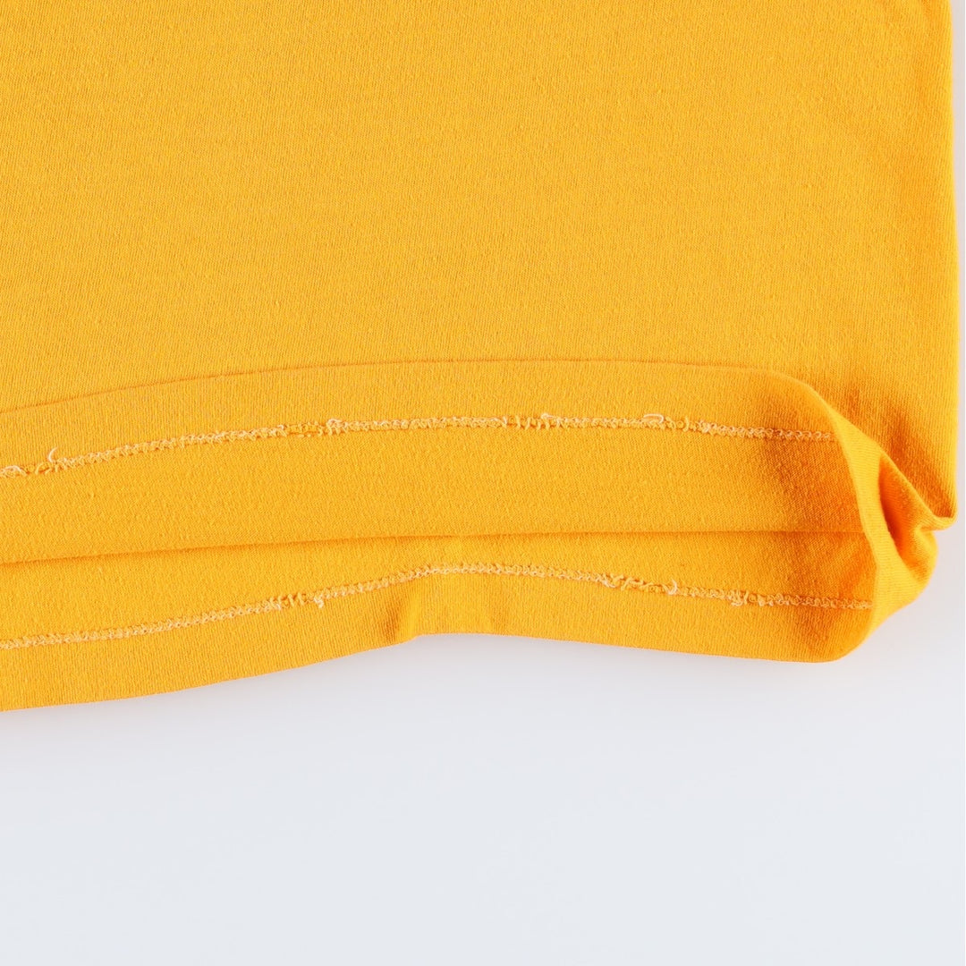 80'S Velva Sheen Print T-Shirt, Made in USA, Women's Size S (Equivalent), Vintage polyester yellow type Vintage Second Hand