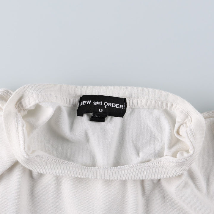 NEW girl ORDER Print T-shirt, Made in the UK, Women's XXL equivalent. unclear white type Vintage Second Hand