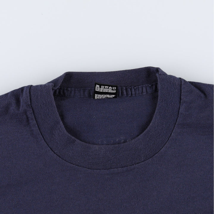 90'S Fruit of the Loom Print T-Shirt, Made in USA, Men's Size XS (approx.), Vintage cotton navy blue type Vintage Second Hand