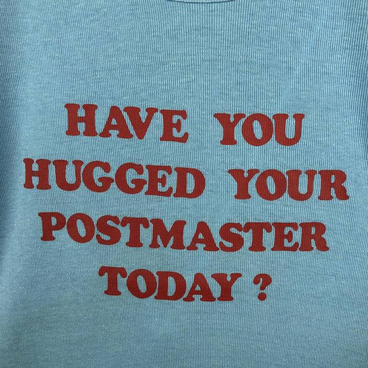 Message print T-shirt, women's size M (approx.), vintage. unclear Blue type light blue Vintage Second Hand