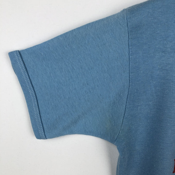Message print T-shirt, women's size M (approx.), vintage. unclear Blue type light blue Vintage Second Hand