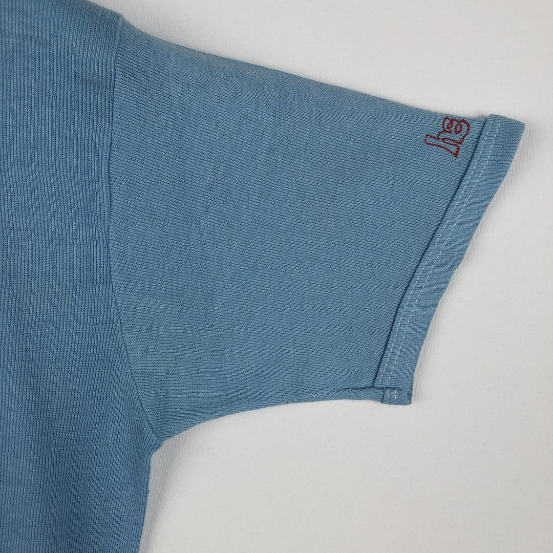 Message print T-shirt, women's size M (approx.), vintage. unclear Blue type light blue Vintage Second Hand