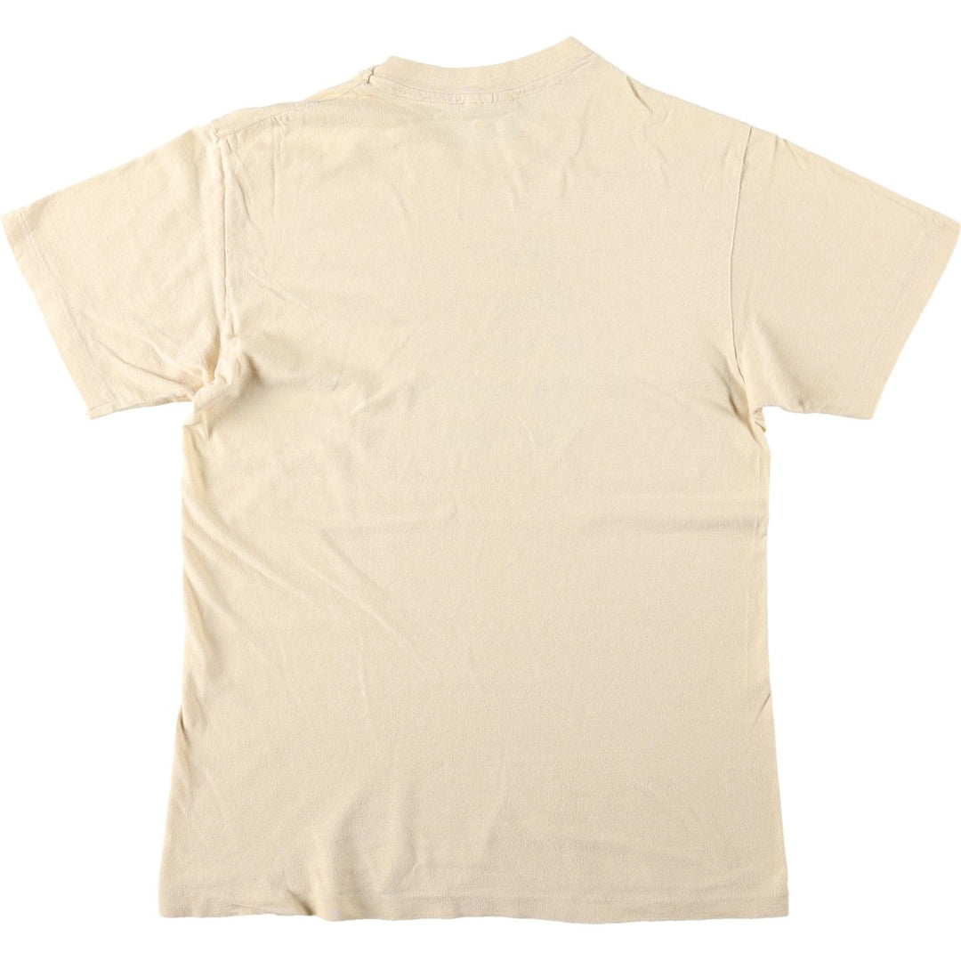 80'S Hanes Message Print T-Shirt, Made in USA, Women's Size M (Equivalent), Vintage cotton yellow type Vintage Second Hand