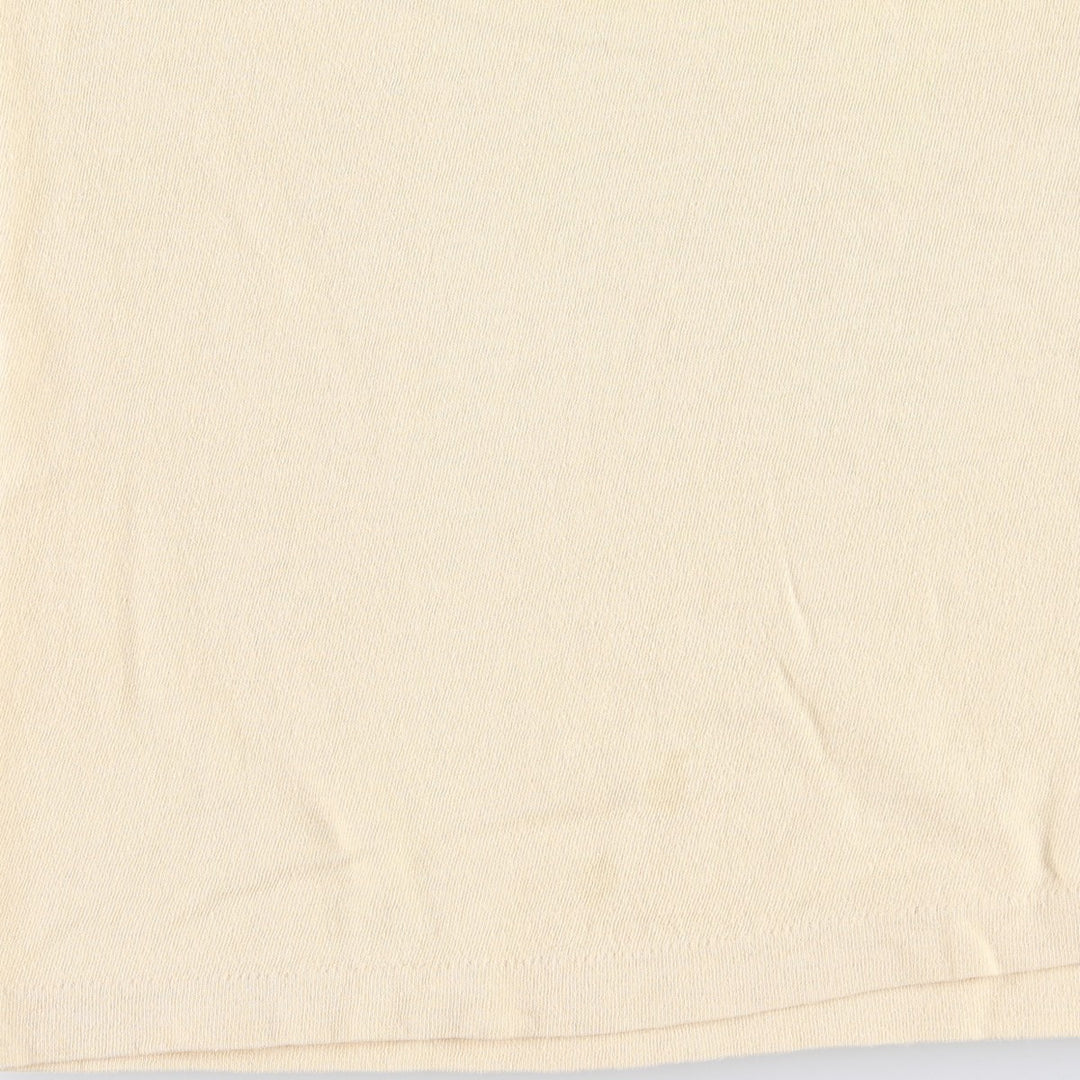 80'S Hanes Message Print T-Shirt, Made in USA, Women's Size M (Equivalent), Vintage cotton yellow type Vintage Second Hand