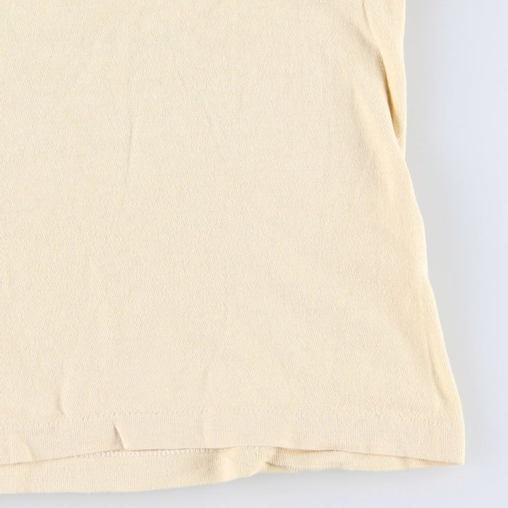 80'S Hanes Message Print T-Shirt, Made in USA, Women's Size M (Equivalent), Vintage cotton yellow type Vintage Second Hand