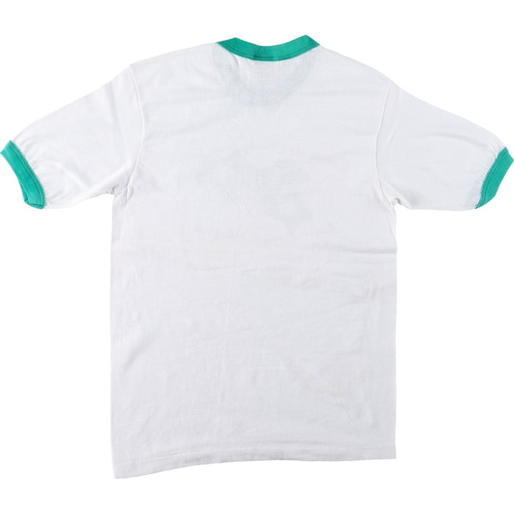 90'S Hanes ringer t-shirt, made in USA, women's size S (approx.) cotton white type Vintage Second Hand
