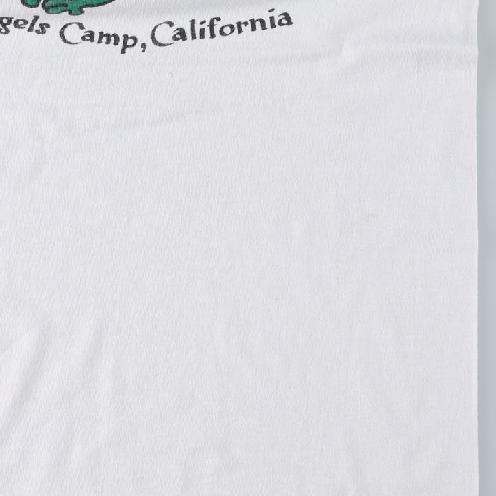90'S Hanes ringer t-shirt, made in USA, women's size S (approx.) cotton white type Vintage Second Hand
