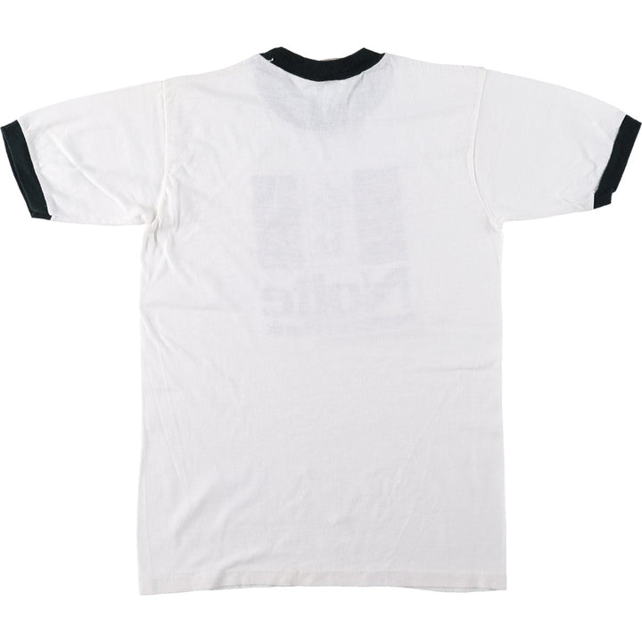 80'S Stedman Sport-T Ringer T-Shirt, Made in USA, Women's Size S (Equivalent), Vintage polyester white type Vintage Second Hand