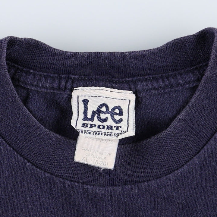 90'S Lee SPORT MICHIGAN University of Michigan College T-shirt, Women's XL equivalent, Vintage cotton navy blue type Vintage Second Hand