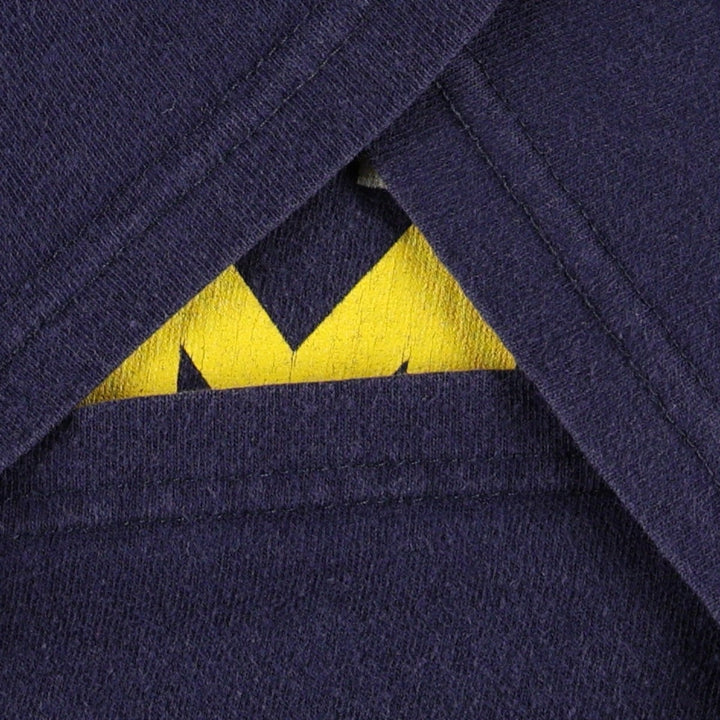 90'S Lee SPORT MICHIGAN University of Michigan College T-shirt, Women's XL equivalent, Vintage cotton navy blue type Vintage Second Hand