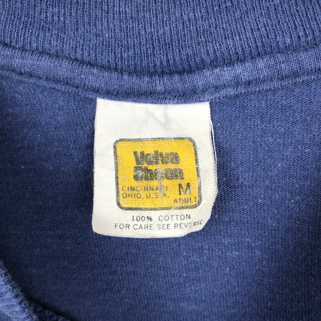 1980'S Velva Sheen Penn State College T-shirt, Women's Size M (approx.), Vintage cotton navy blue type Vintage Second Hand