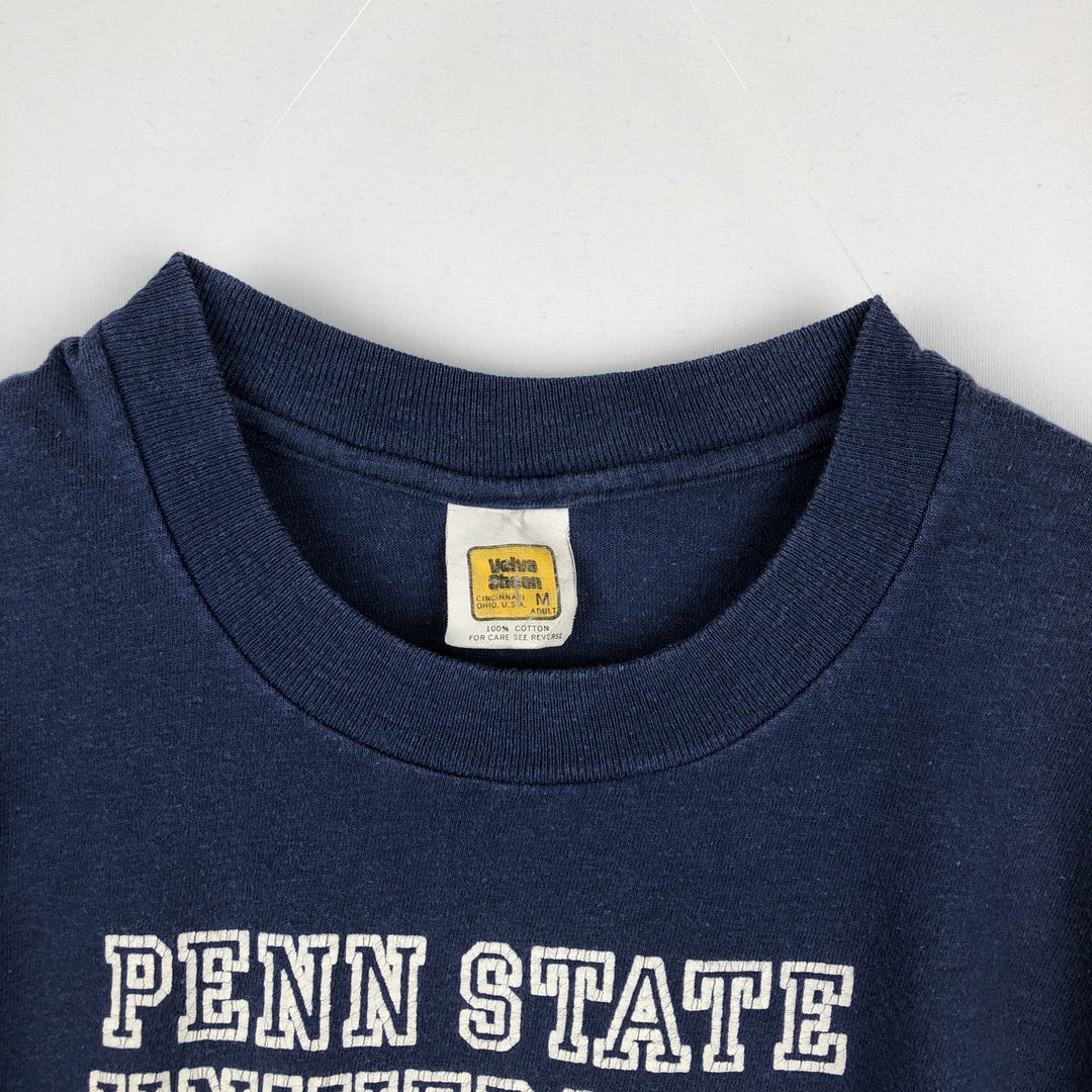 1980'S Velva Sheen Penn State College T-shirt, Women's Size M (approx.), Vintage cotton navy blue type Vintage Second Hand