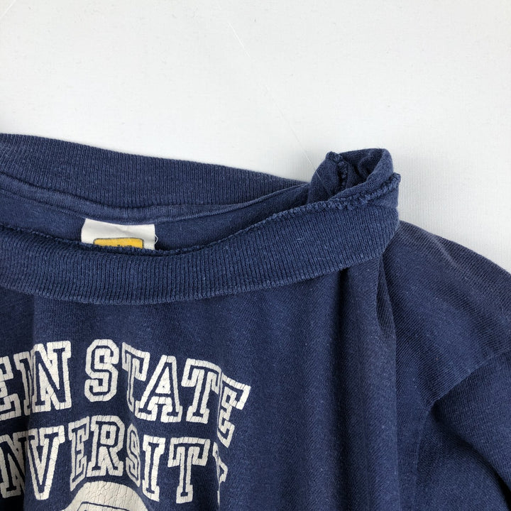 1980'S Velva Sheen Penn State College T-shirt, Women's Size M (approx.), Vintage cotton navy blue type Vintage Second Hand