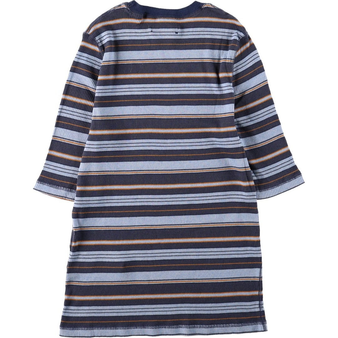 Levi's MADE and CRAFTED Cashmere Blend Striped Short-Sleeve T-Shirt (Women's Size S) cotton Blue type light blue Vintage Second Hand