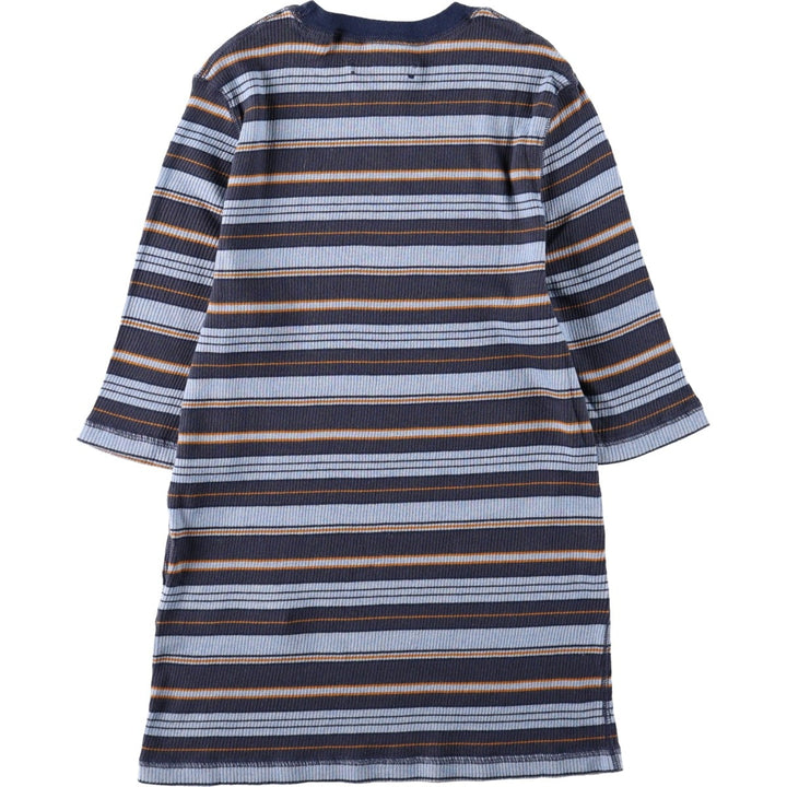 Levi's MADE and CRAFTED Cashmere Blend Striped Short-Sleeve T-Shirt (Women's Size S) cotton Blue type light blue Vintage Second Hand
