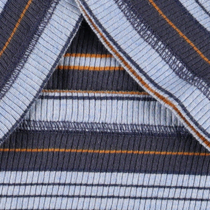 Levi's MADE and CRAFTED Cashmere Blend Striped Short-Sleeve T-Shirt (Women's Size S) cotton Blue type light blue Vintage Second Hand