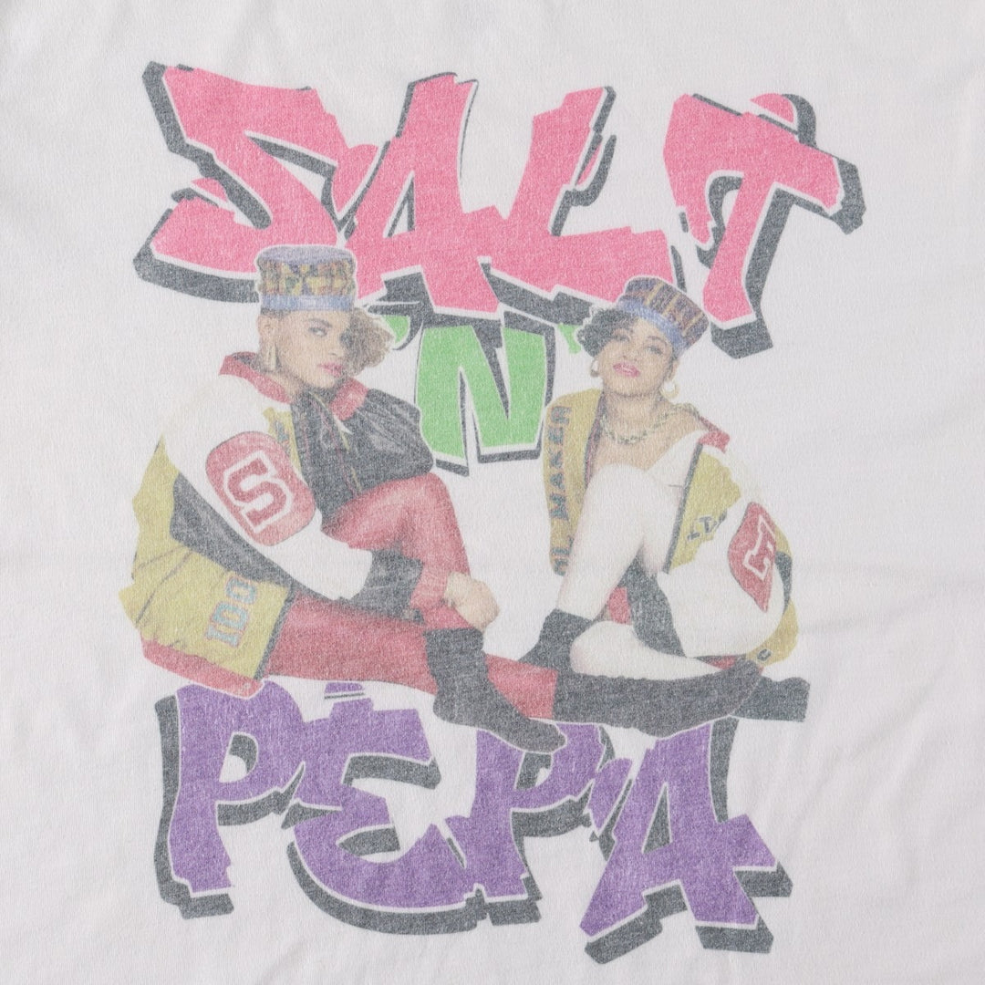Salt-N-Pepa Wrap T-Shirt (Men's Size L) cotton white type Vintage Second Hand