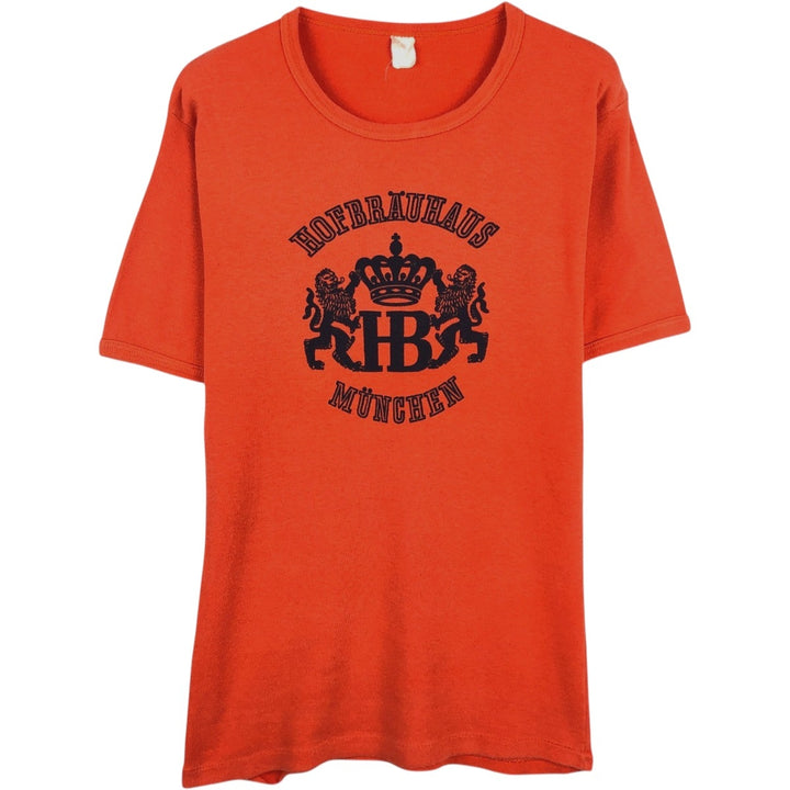 HOFBRAUHAUS Advertising T-shirt, Women's Size M (approx.), Vintage unclear orange type Vintage Second Hand
