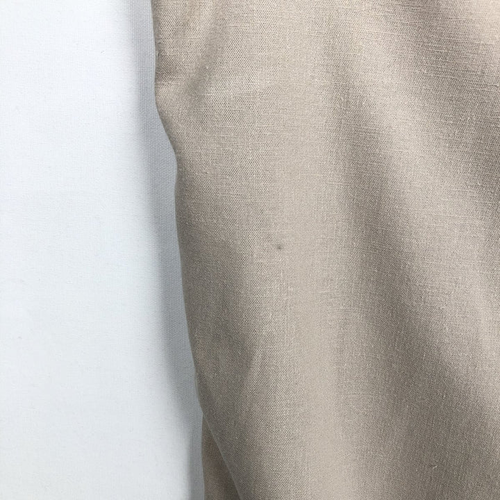GAP Short-Sleeve Open-Collar Linen Shirt, Boxy Shirt, Men's Size XL (Equivalent), Vintage linen Beige type Vintage Second Hand