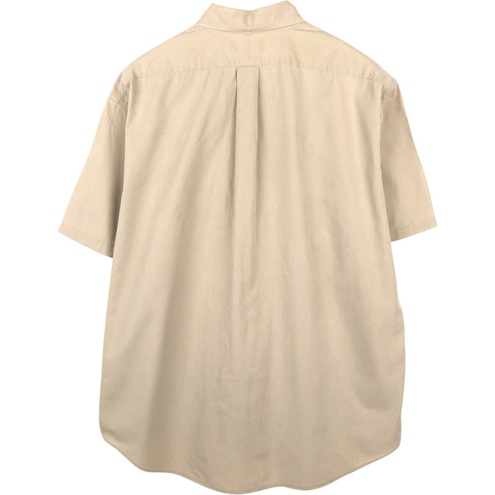 Ralph Lauren BLAKE short sleeve button down shirt, men's XL size cotton Beige type Vintage Second Hand