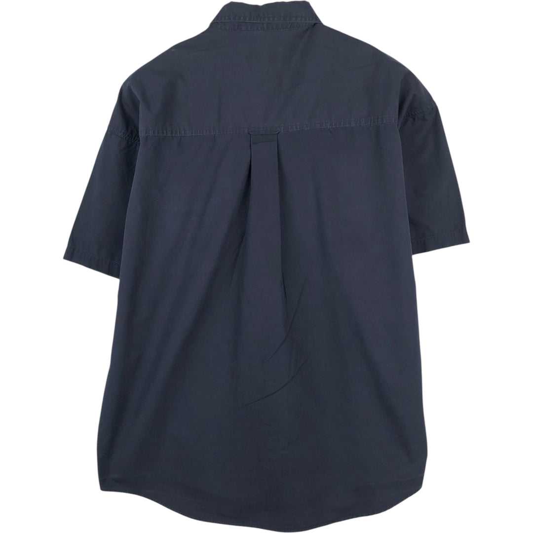 Ralph Lauren CHAPS short sleeve button down shirt for men, equivalent to XL cotton black type Vintage Second Hand