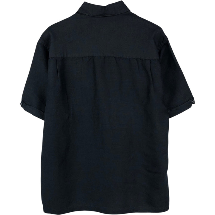 CUBAVERA Short-Sleeve Mexican Shirt, Cuban Shirt, Boxy Shirt, Men's Size L (approx.) Lamy black type Vintage Second Hand