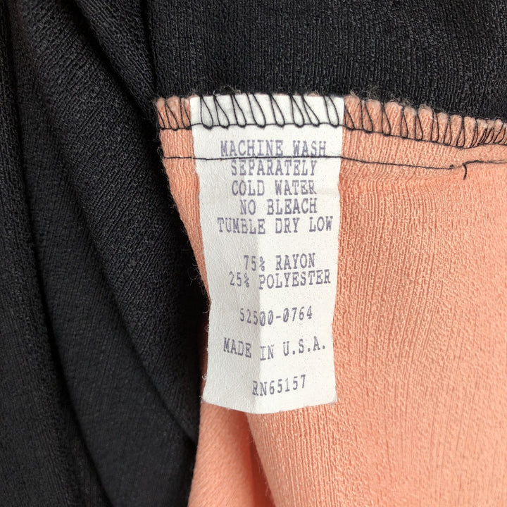MIX STUDIO Two-tone Short-Sleeve Rayon Box Shirt, Made in USA, Men's Size M Rayon black type Vintage Second Hand