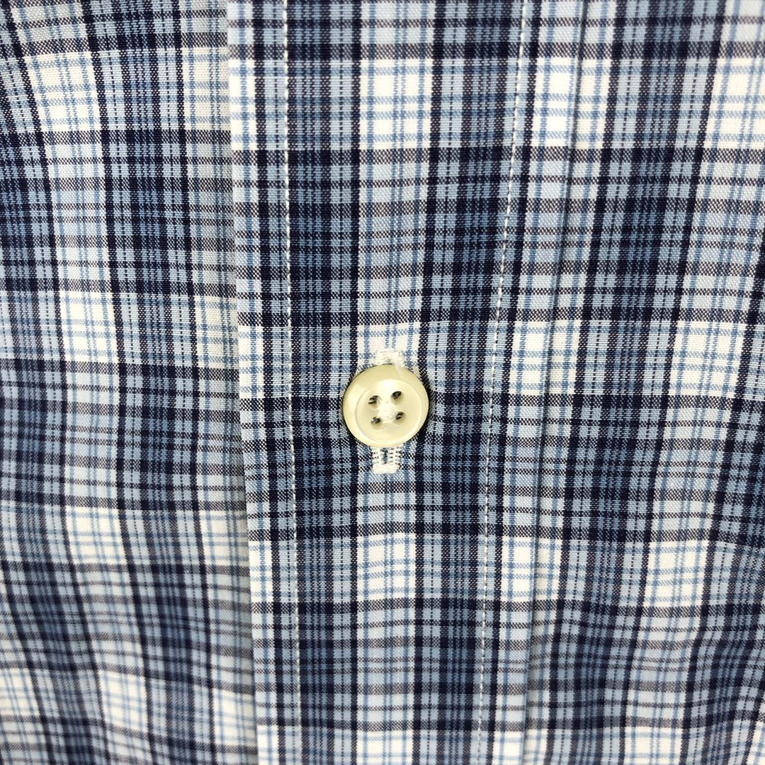 Ralph Lauren BARTLETT Short-Sleeve Button-Down Check Shirt, Men's Size L (approx.) cotton blue type Vintage Second Hand