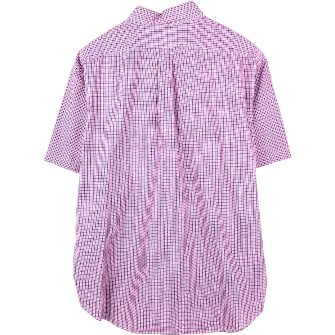 Ralph Lauren BLAKE short sleeve button down check shirt men's XL size cotton red type Vintage Second Hand