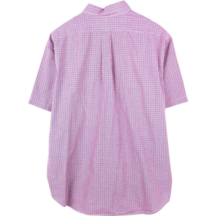 Ralph Lauren BLAKE short sleeve button down check shirt men's XL size cotton red type Vintage Second Hand