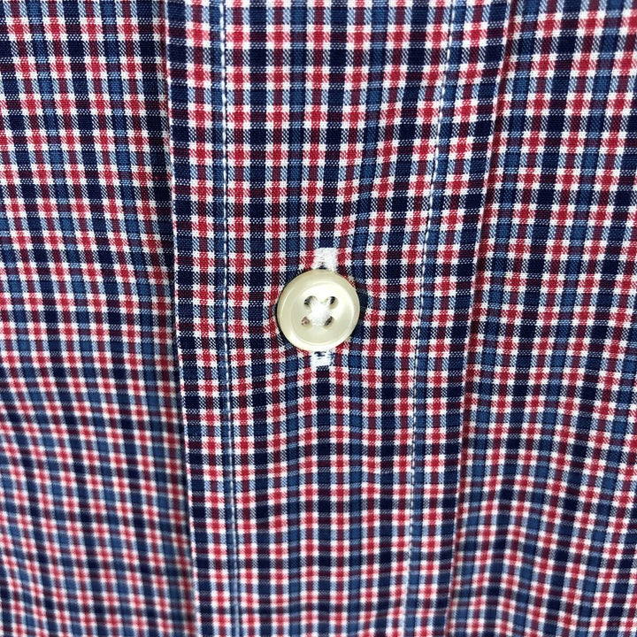 Ralph Lauren BLAKE short sleeve button down check shirt men's XL size cotton red type Vintage Second Hand