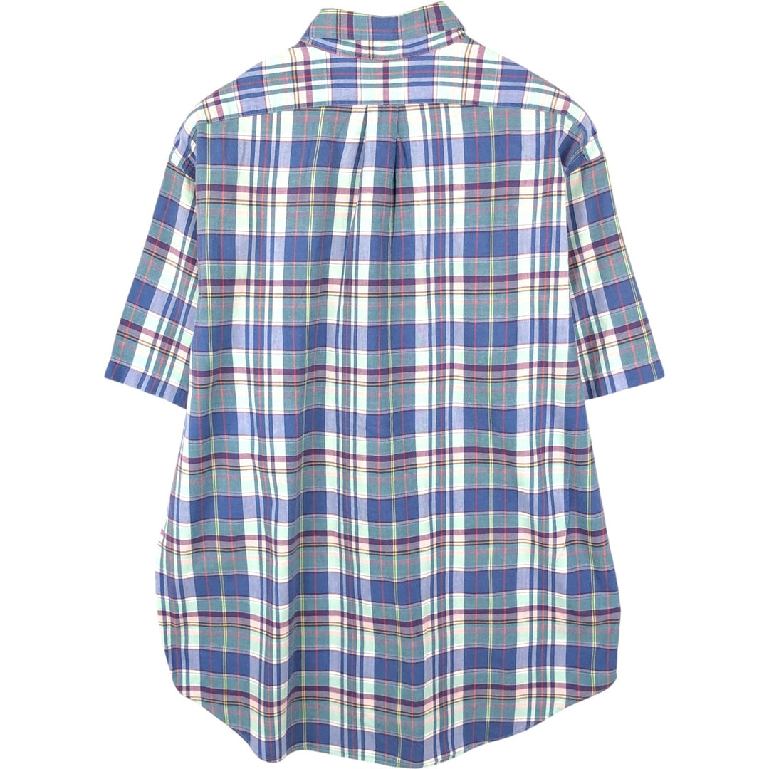 Ralph Lauren BLAKE short sleeve button down check shirt men's XL size cotton blue type Vintage Second Hand