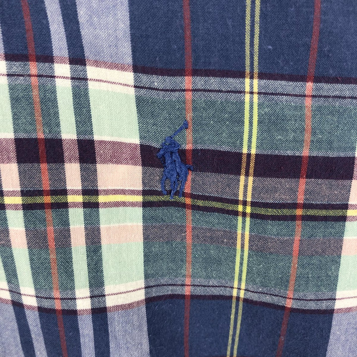 Ralph Lauren BLAKE short sleeve button down check shirt men's XL size cotton blue type Vintage Second Hand