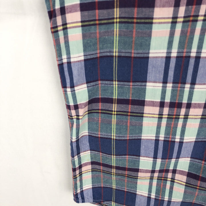 Ralph Lauren BLAKE short sleeve button down check shirt men's XL size cotton blue type Vintage Second Hand