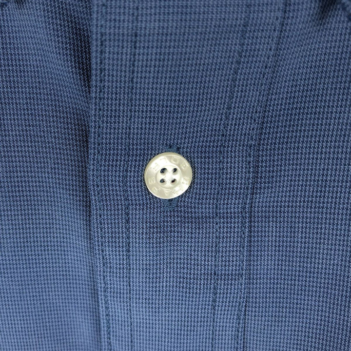 Ralph Lauren CHAPS Short-Sleeve Rayon/Polyester Shirt, Men's Size XL (approx.) Rayon Navy blue Vintage Second Hand