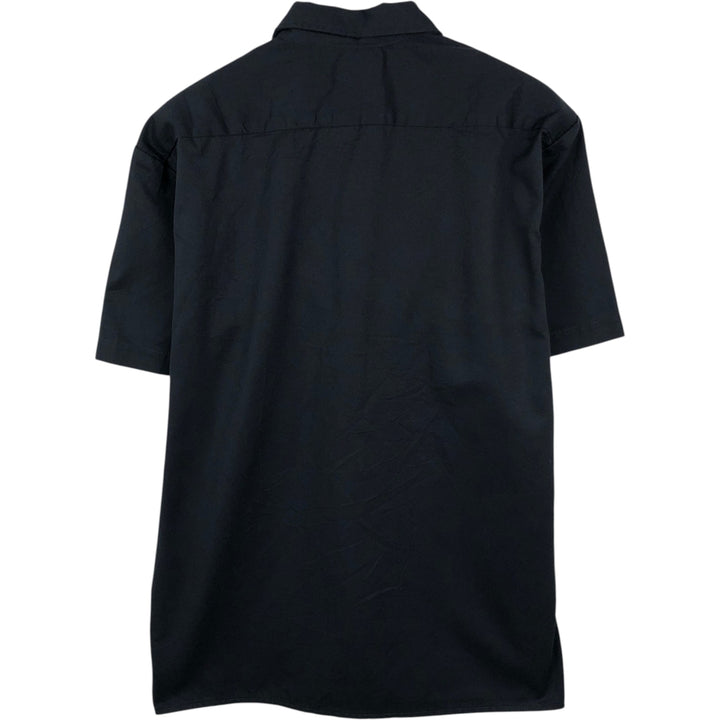 Dickies Short Sleeve Work Shirt Box Shirt Men's M Size polyester black type Vintage Second Hand