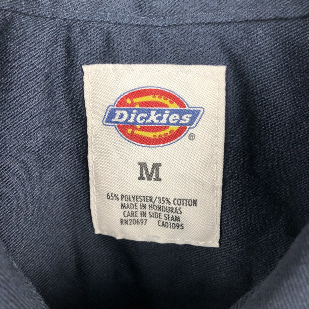 Dickies Short Sleeve Work Shirt Box Shirt Men's M Size polyester black type Vintage Second Hand