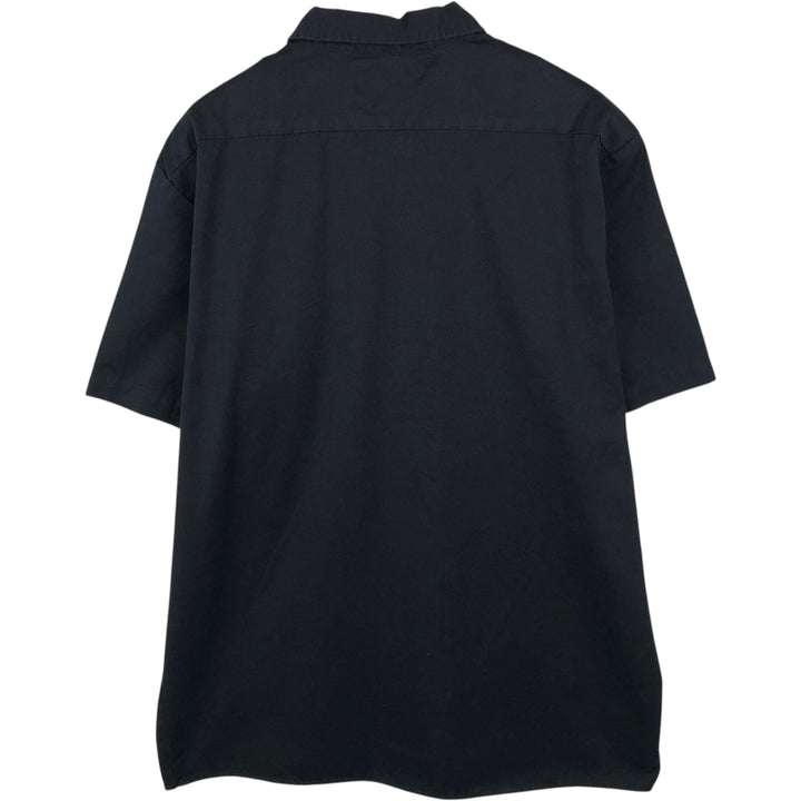 Dickies short-sleeved work shirt, men's size XL. polyester black type Vintage Second Hand