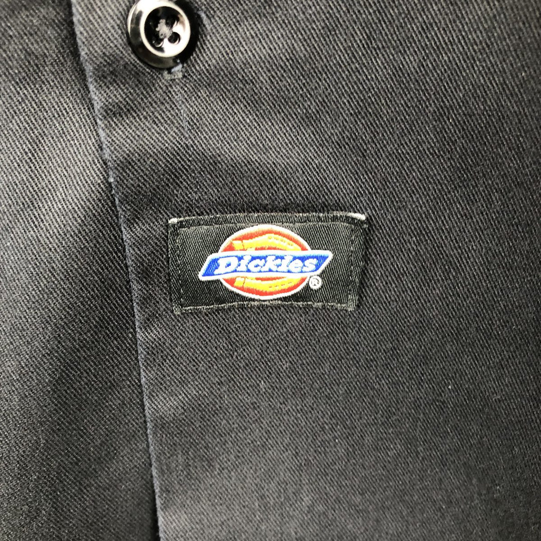 Dickies short-sleeved work shirt, men's size XL. polyester black type Vintage Second Hand