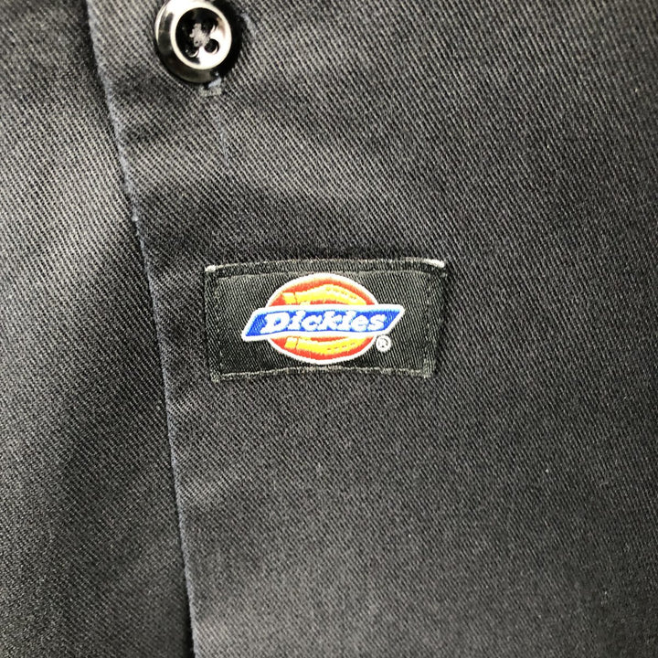 Dickies short-sleeved work shirt, men's size XL. polyester black type Vintage Second Hand