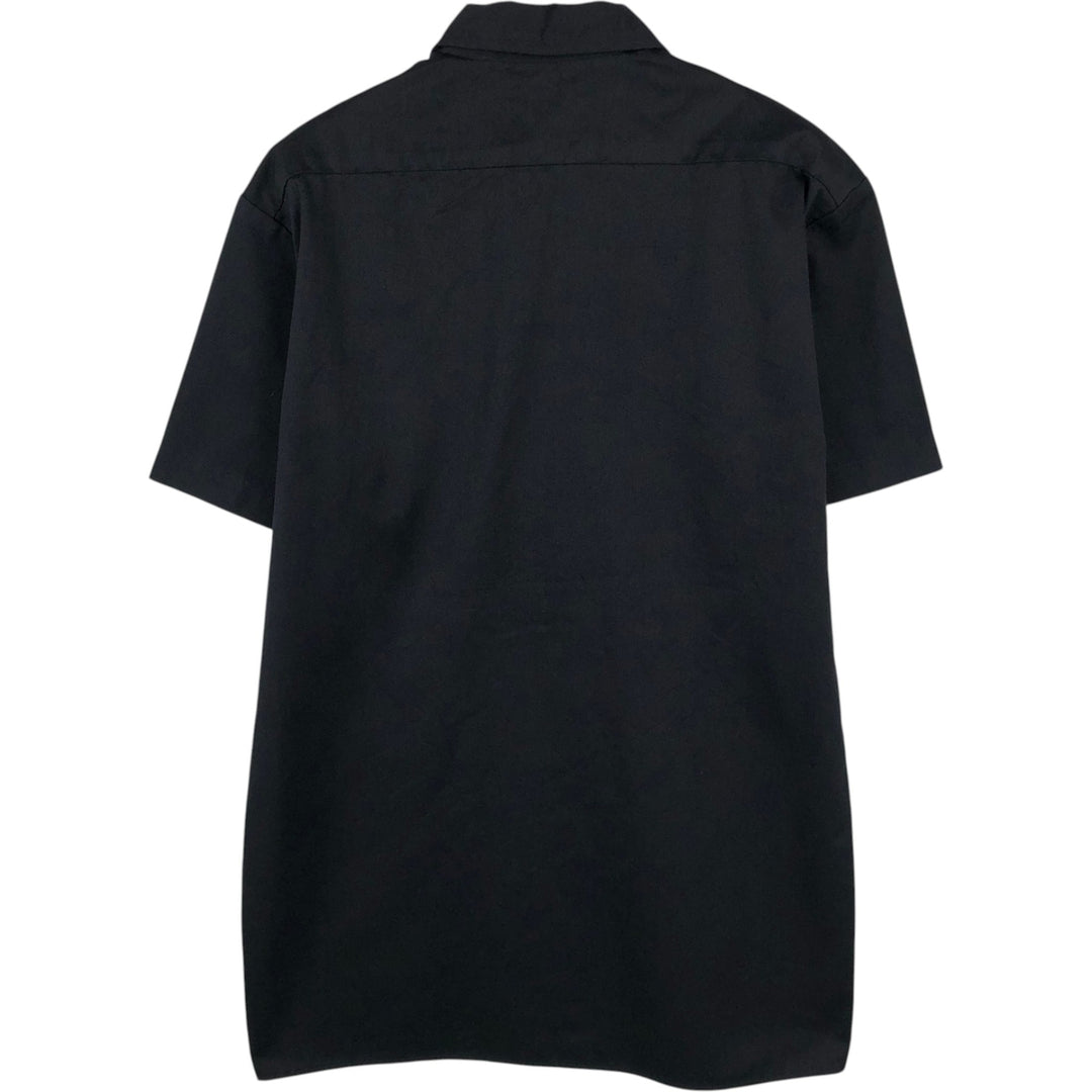 Dickies Short Sleeve Work Shirt Box Shirt Men's M Size polyester black type Vintage Second Hand
